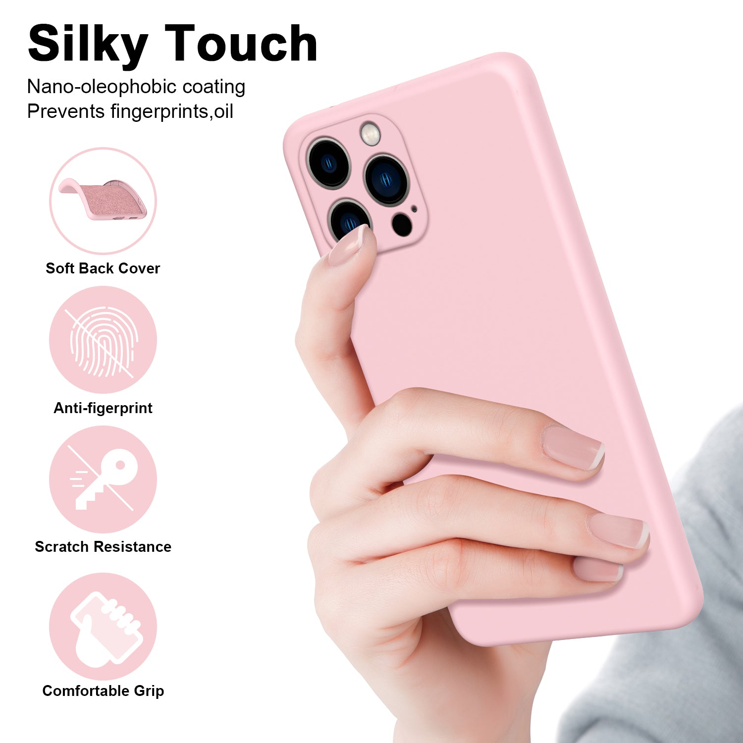 For iPhone 12 Pro 6.1 inch 2.2mm Thickness Anti-fingerprint Rubberized TPU Phone Case Fiber Lining Cushion Protective Phone Back Cover For iPhone 12 Pro 6.1 inch 2.2mm Thickness Anti-fingerprint Rubberized TPU Phone Case Fiber Lining Cushion Protective Phone Back Cover
